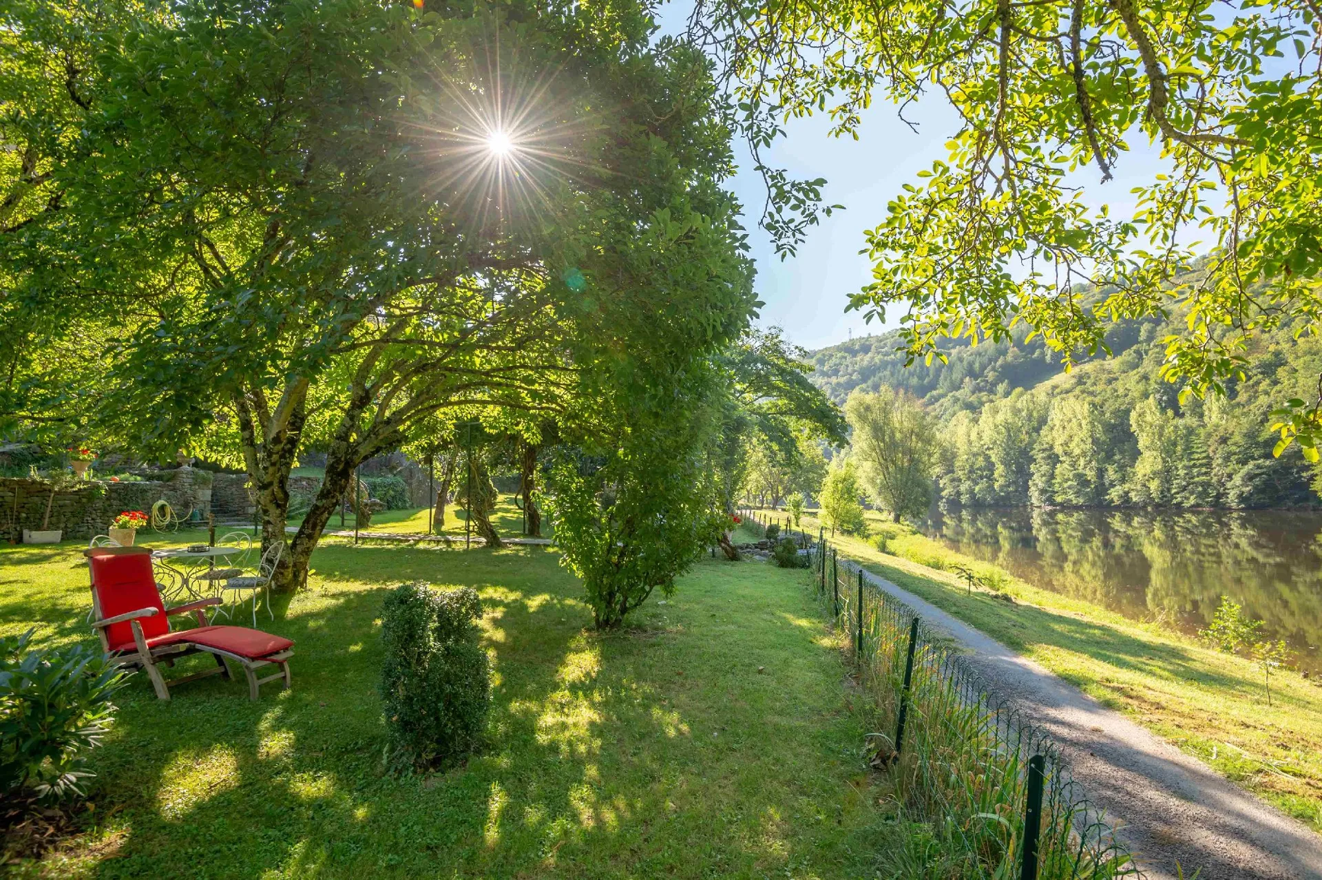 Parc au bord du Lot