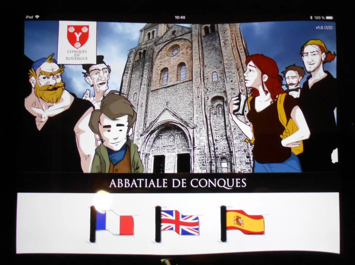 Visite avec tablette à Conques