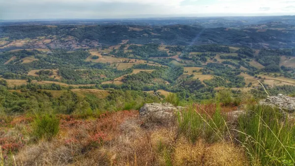 Balade autour de Pruines : panorama depuis le Puech du Kaymard