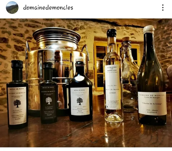 Domaine de Moncles - gamme vin, huiles de noix et eau de vie